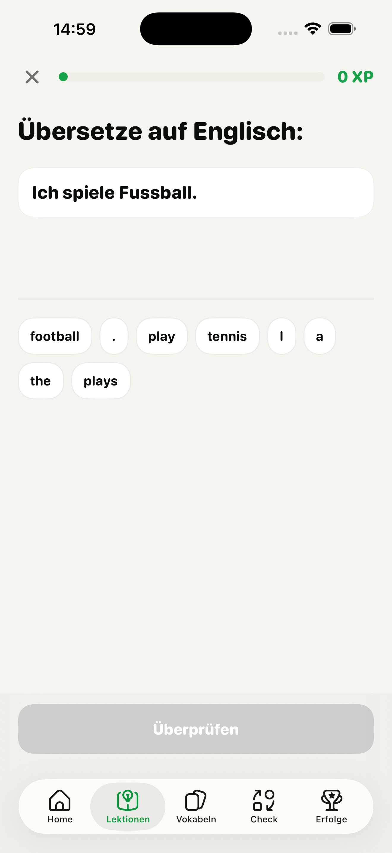 Übersetzungs-Übung Deutsch zu Englisch